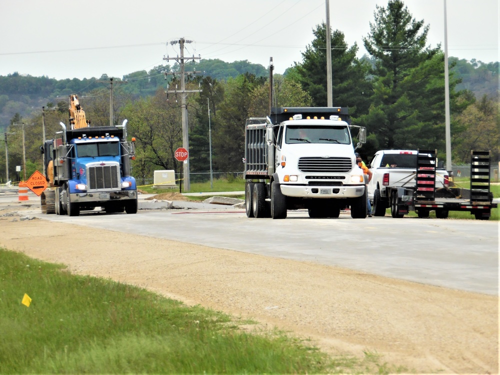 Road Paving Work at Fort McCoy