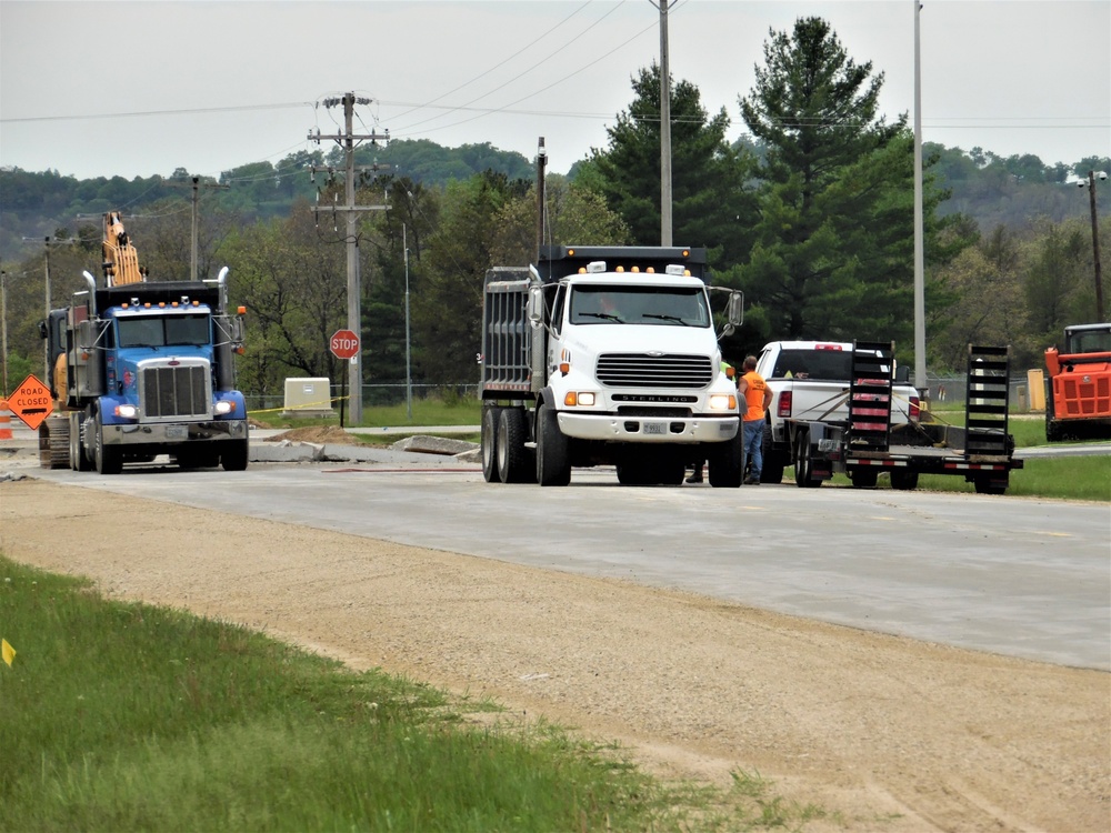 Road Paving Work at Fort McCoy