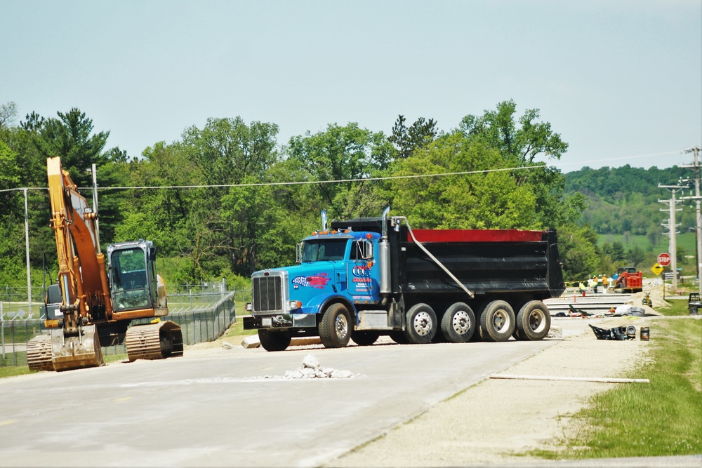 Road Paving Work at Fort McCoy