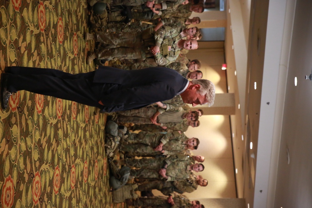 Soldiers hear from National Security Advisor