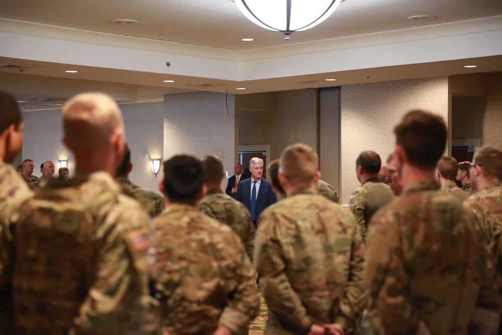 Soldiers hear from National Security Advisor