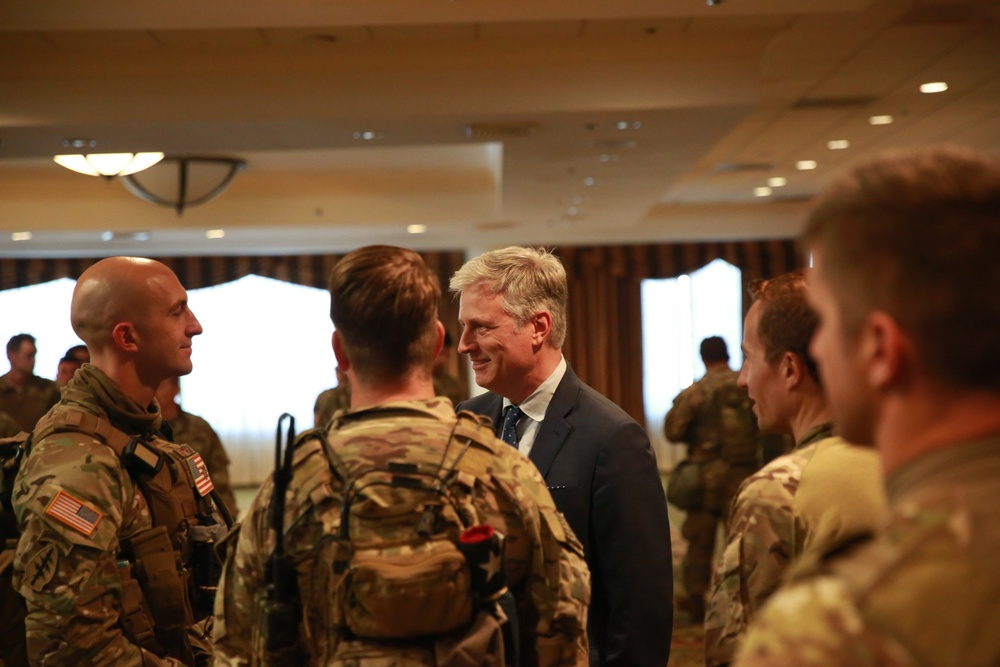 Soldiers hear from National Security Advisor