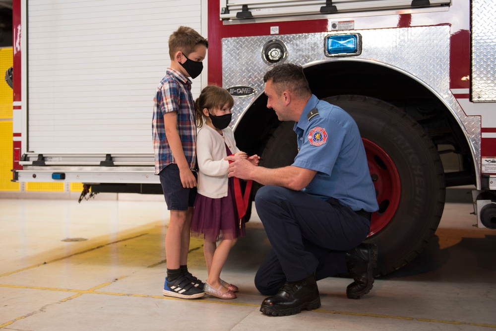 RAF Alconbury firefighter saves his daughter’s life