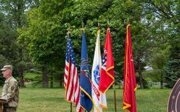 Maj. Gen. John Kem during new academic building ground breaking