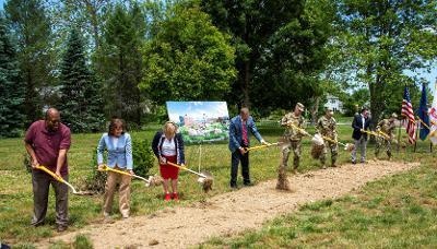 Local Represenitives break ground on the new academic building