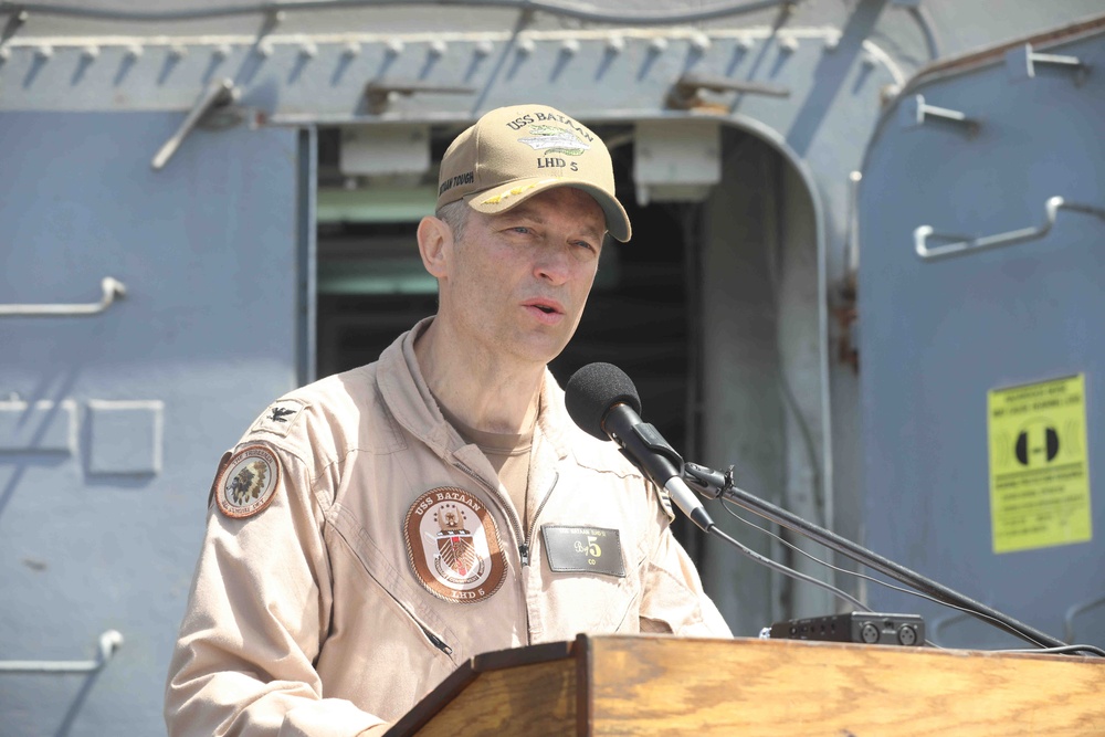 Change of Command LHD 5 USS Bataan