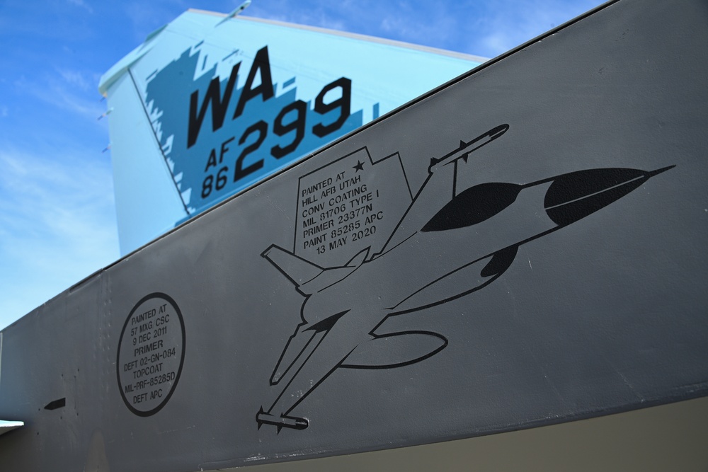 Paint shop at Hill AFB gives F-16 ‘spooky’ paint scheme
