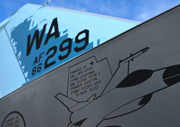 Paint shop at Hill AFB gives F-16 ‘spooky’ paint scheme