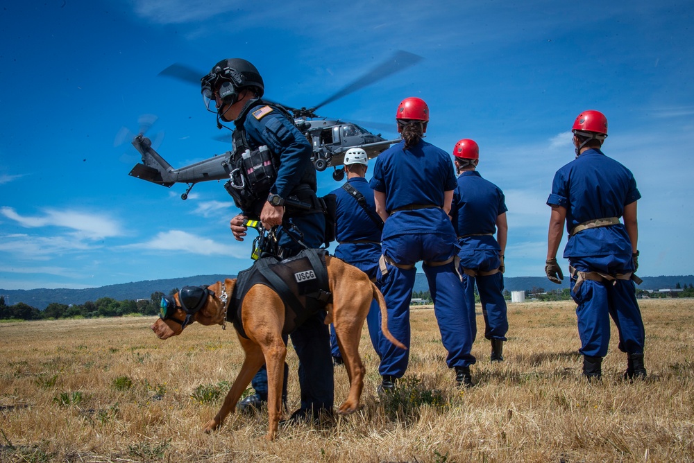 HH-60G Pave Hawk helicopter hoist training