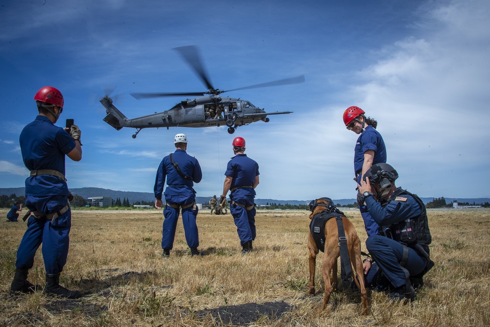 HH-60G Pave Hawk helicopter hoist training