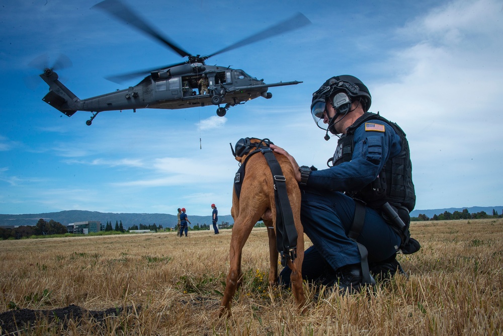 HH-60G Pave Hawk helicopter hoist training