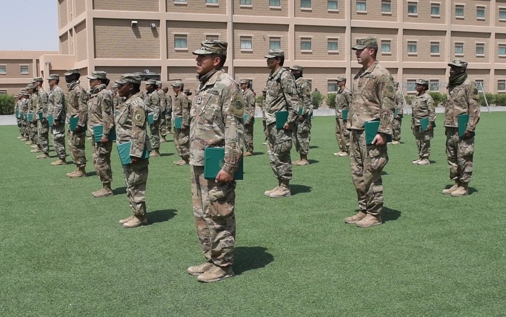 USARCENT Soldiers Graduate Emergency Basic Leaders Course at Camp Arifjan