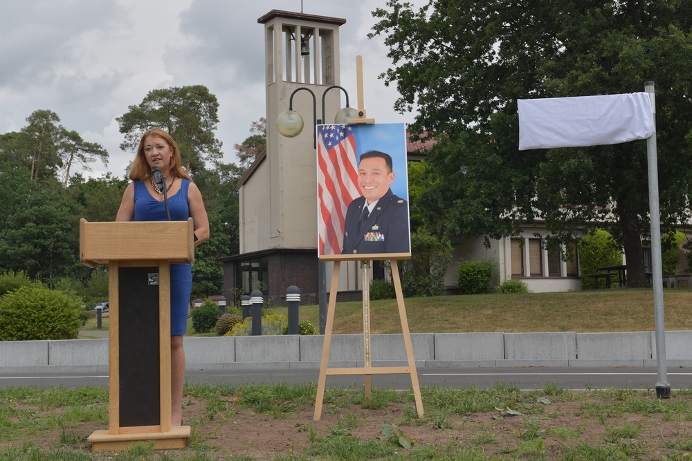 Fallen hero honored, memorialized at Ramstein