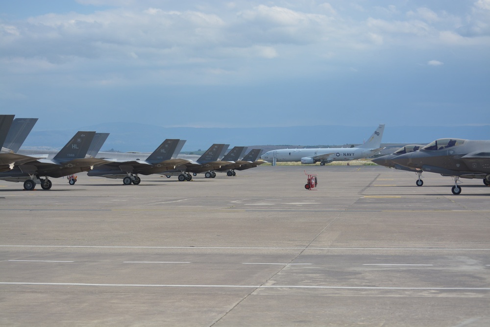 F-35A Lighting II Fighter Aircraft Conduct Layover at NAS Sigonella