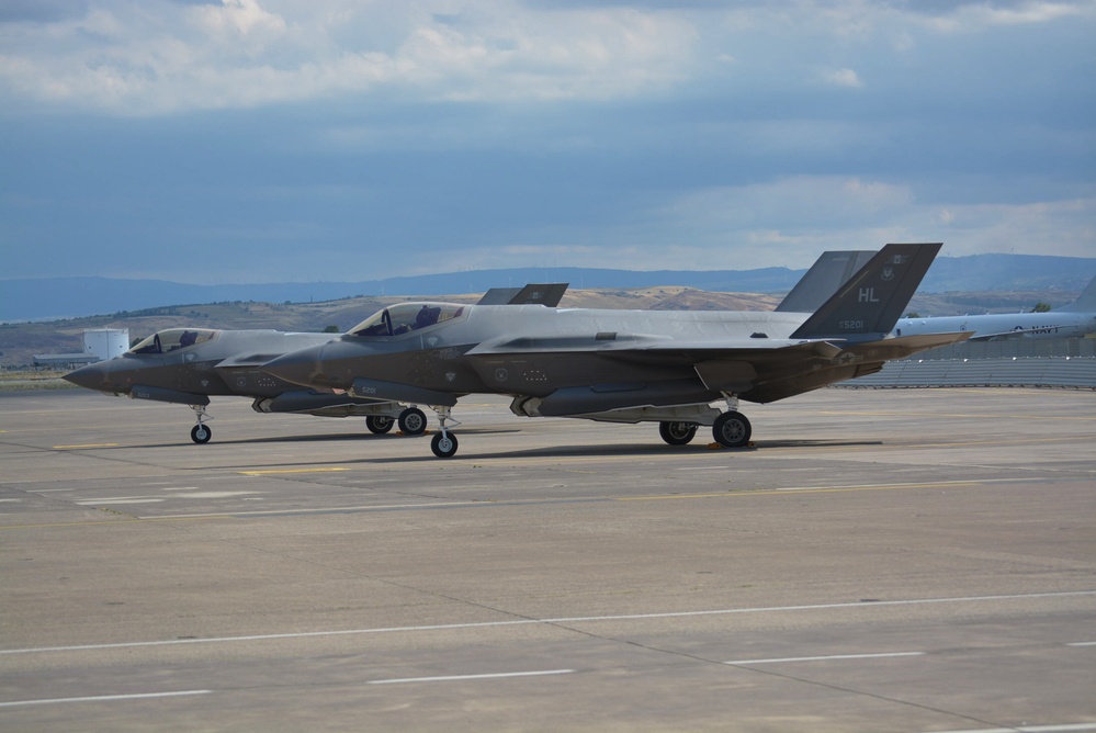 F-35A Lighting II Fighter Aircraft Conduct Layover at NAS Sigonella