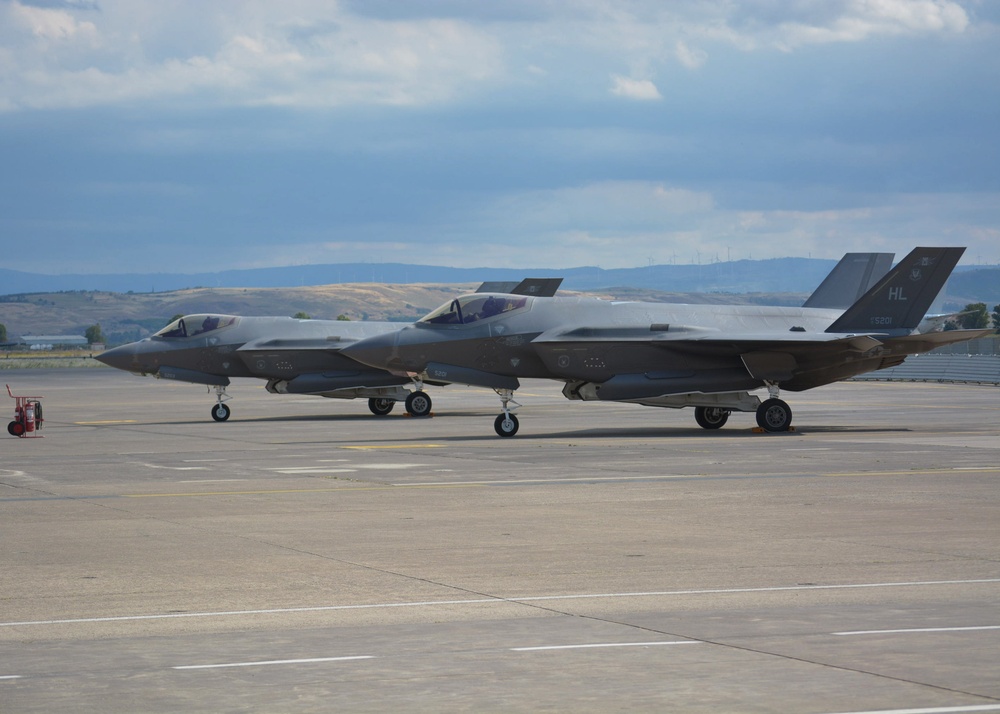 F-35A Lighting II Fighter Aircraft Conduct Layover at NAS Sigonella