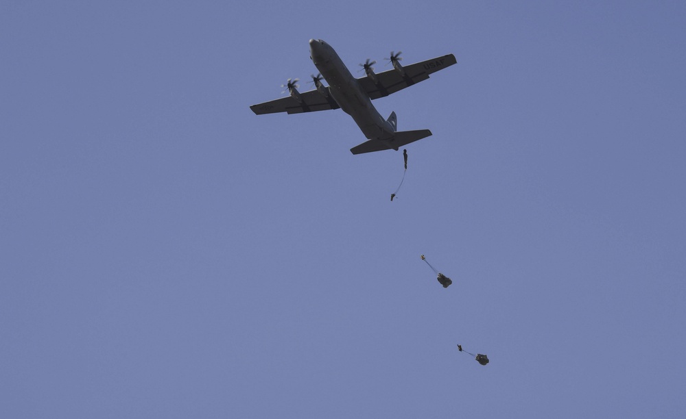 The 82nd Expeditionary Rescue Squadron performs HALO jump