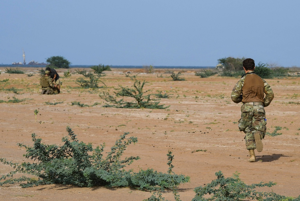 The 82nd Expeditionary Rescue Squadron performs HALO jump