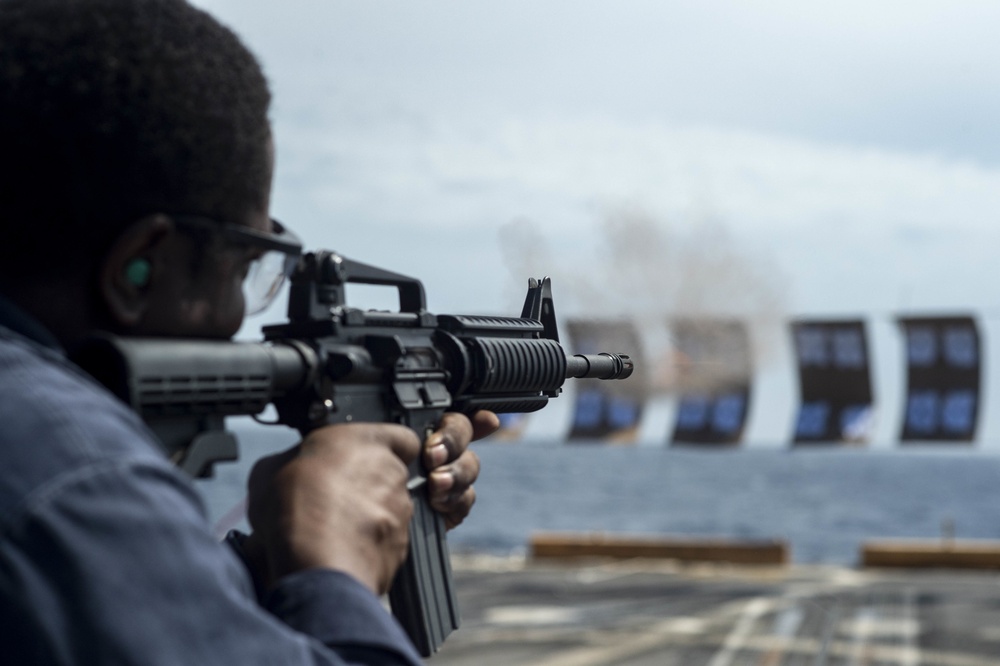 Rafael Peralta Sailor Qualifies in M4 Carbine Gun Shoot