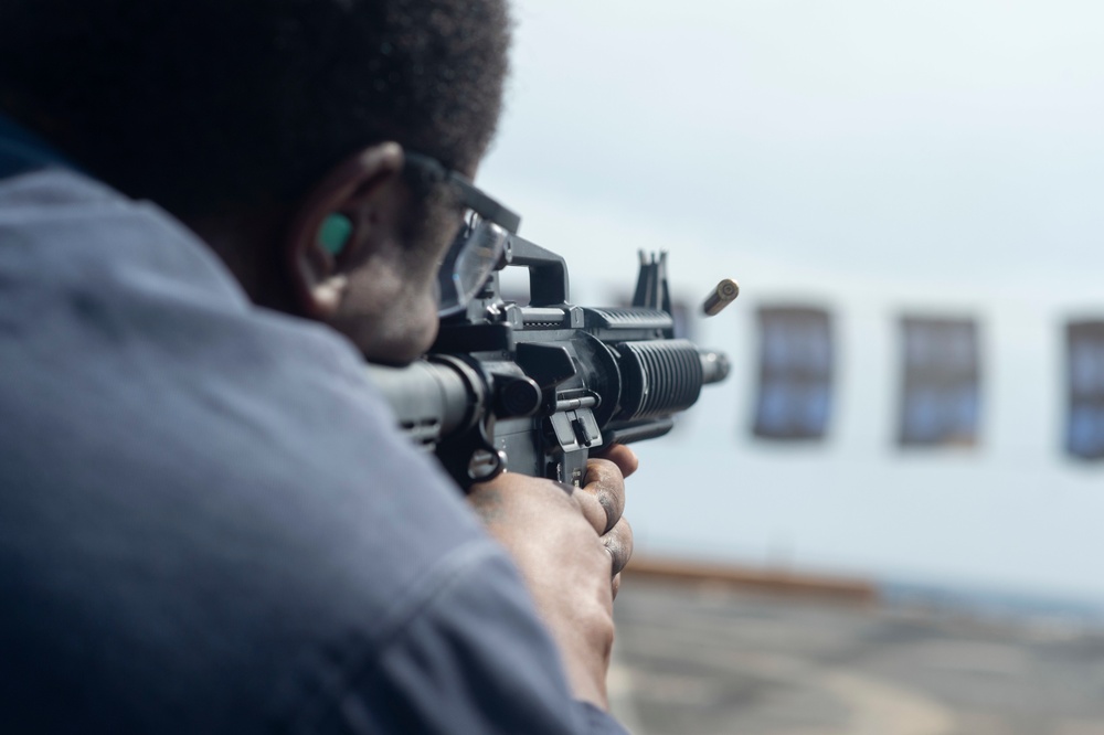 Rafael Peralta Sailor Qualifies in M4 Carbine Gun Shoot