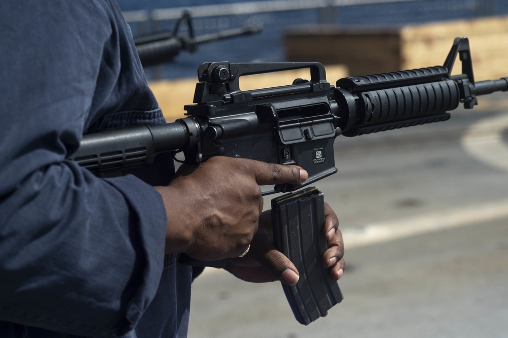 Rafael Peralta Sailor Qualifies in M4 Carbine Gun Shoot