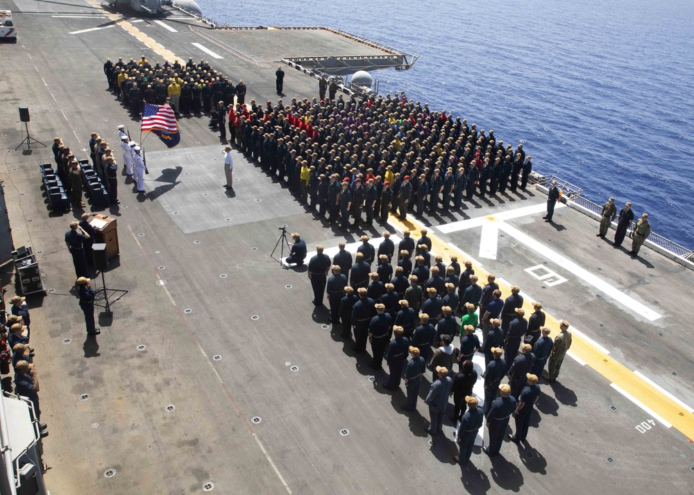 USS Bataan (LHD 5) Change of Command Ceremony