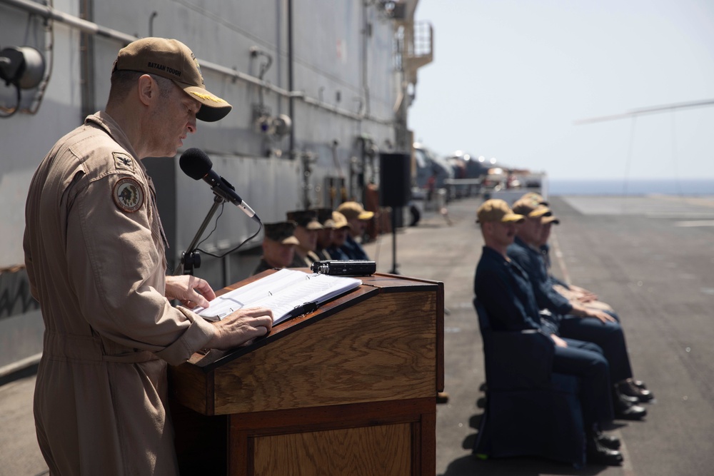 Change of Command LHD 5 USS Bataan