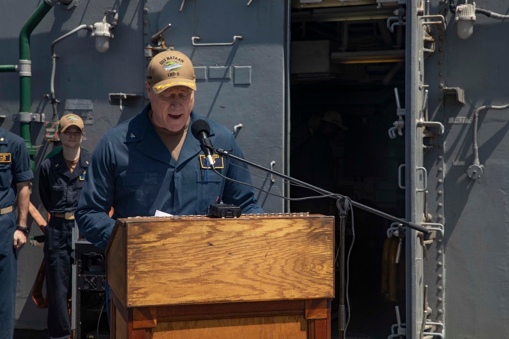 Change of Command LHD 5 USS Bataan