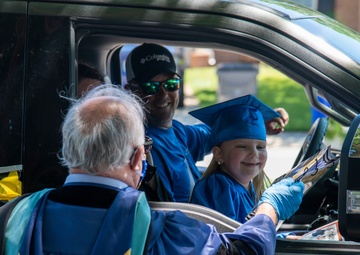 Kindergarten and 5th Grade classes celebrate move up day