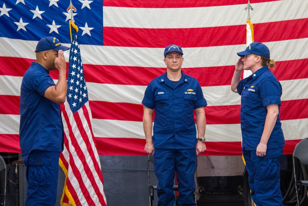 Coast Guard Cutter Northland holds change-of-command ceremony in Portsmouth, Virginia