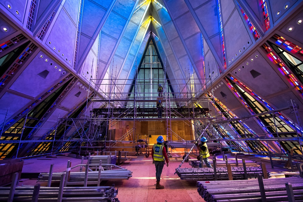 U.S. Air Force Academy Cadet Chapel Renovations Progress June 2020