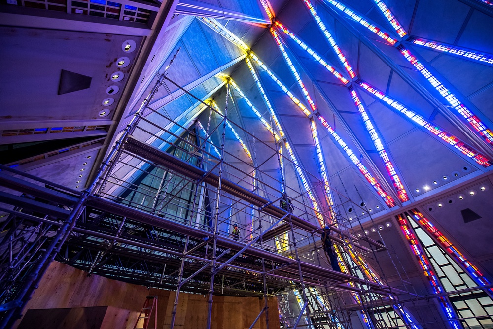 U.S. Air Force Academy Cadet Chapel Renovations Progress June 2020