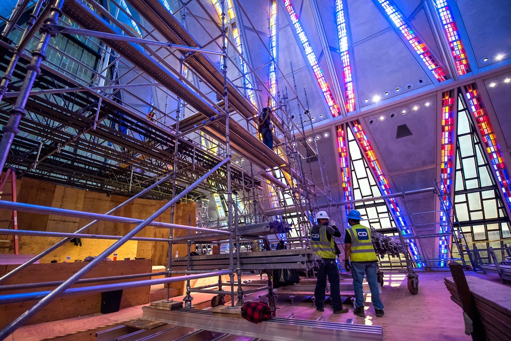 U.S. Air Force Academy Cadet Chapel Renovations Progress June 2020