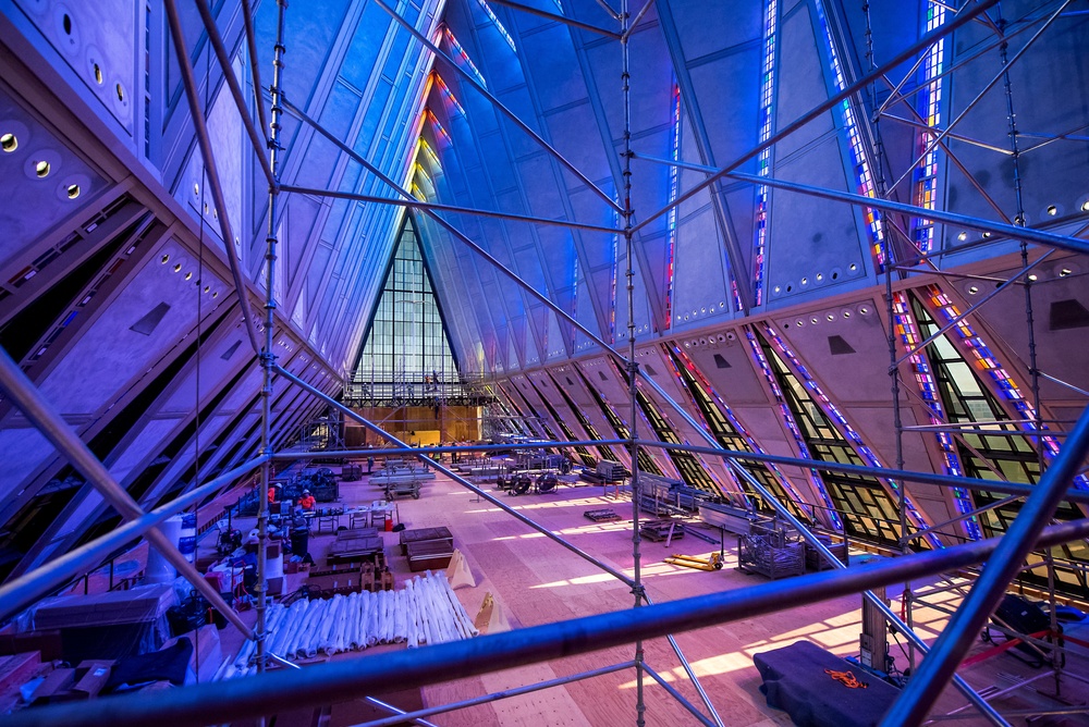 U.S. Air Force Academy Cadet Chapel Renovations Progress June 2020