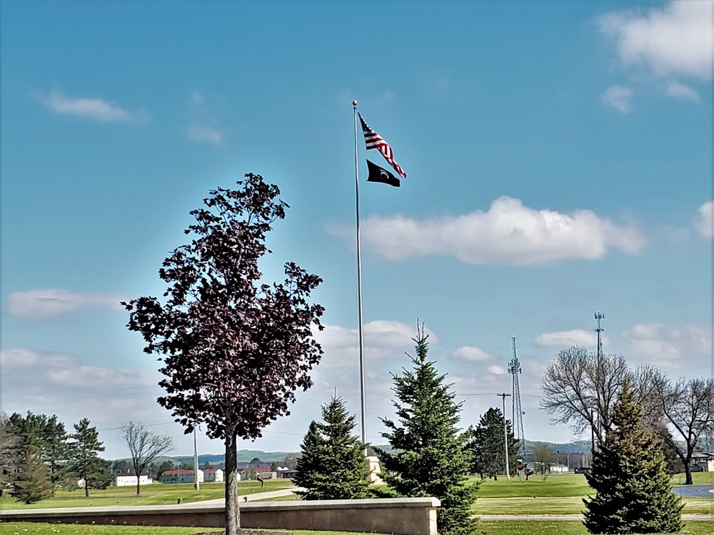 American Flag and Fort McCoy