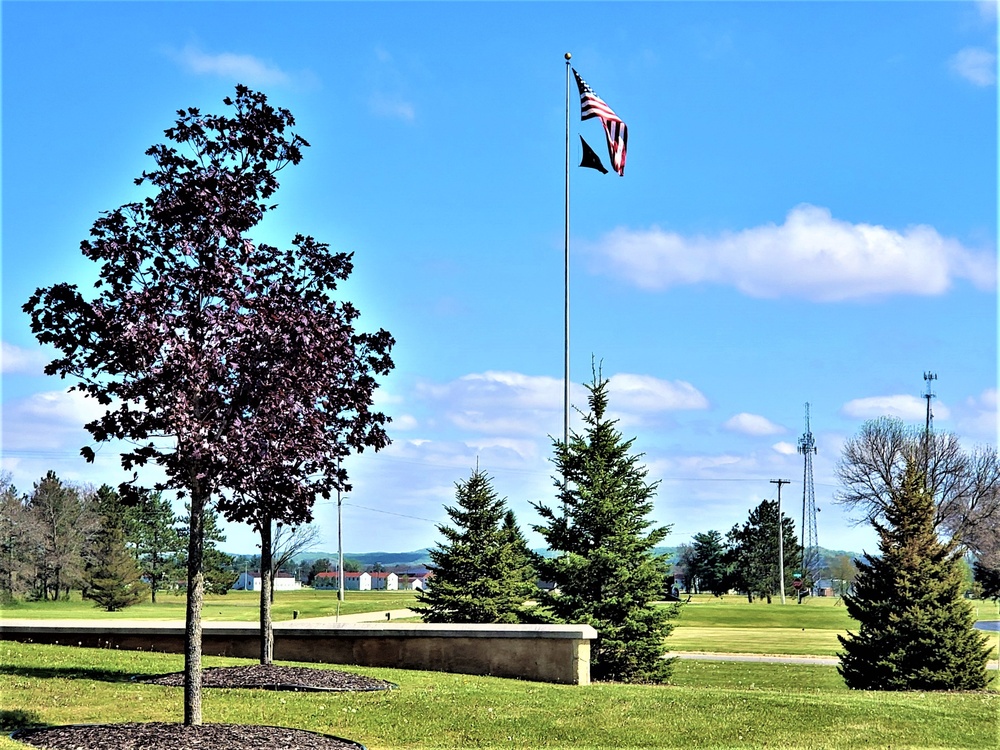 American Flag and Fort McCoy