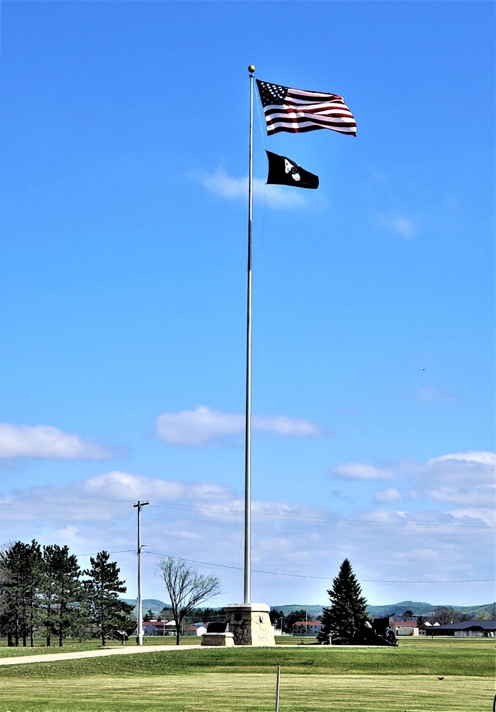 American Flag and Fort McCoy