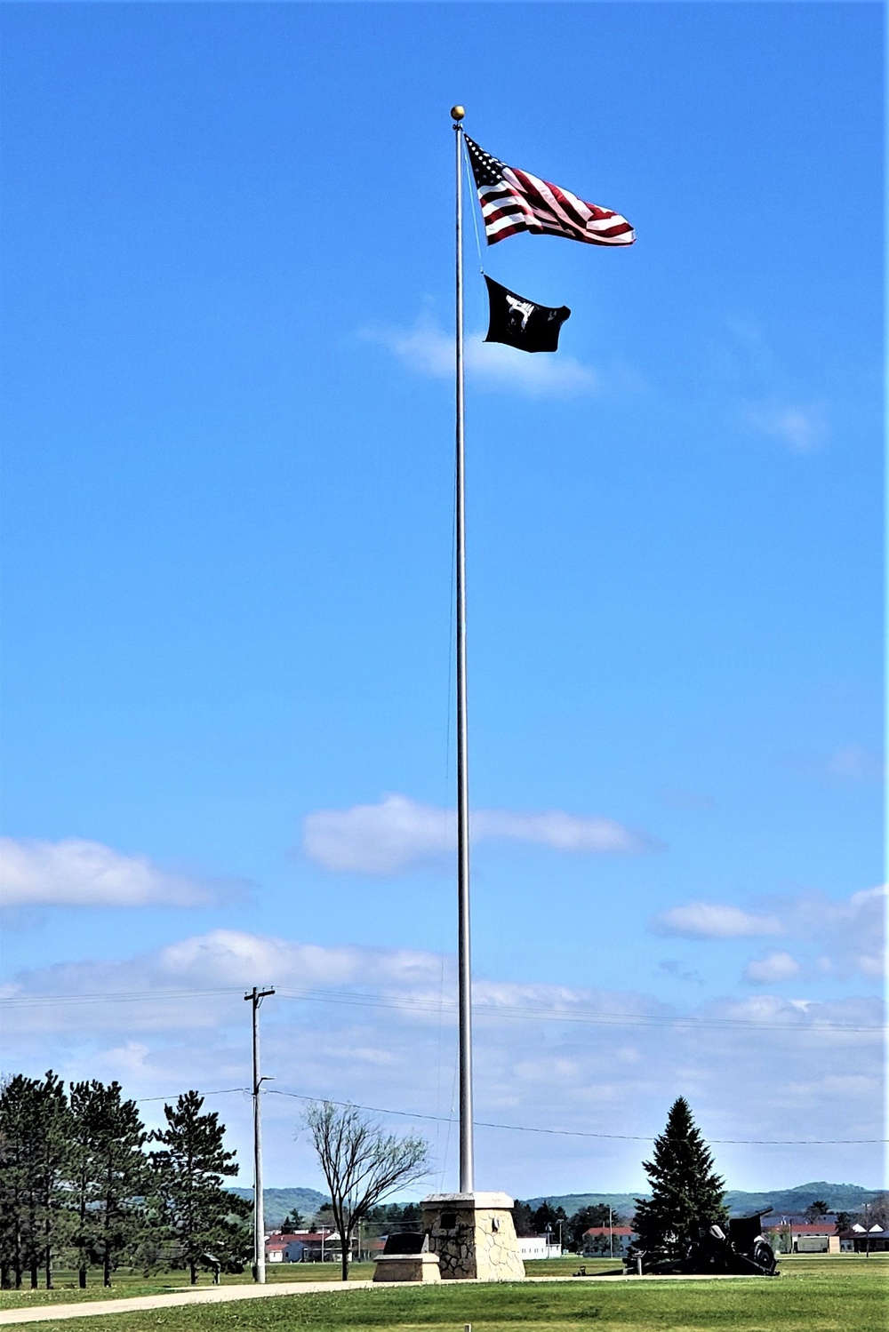 American Flag and Fort McCoy