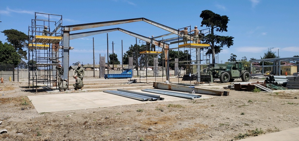 Seabees Construct a Pre-Engineered Building