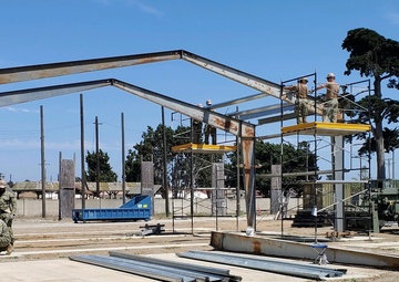 Seabees Construct a Pre-Engineered Building