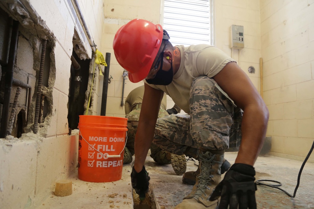 254th RED HORSE SQUADRON Preps Fire Station for COVID-19 First Responders