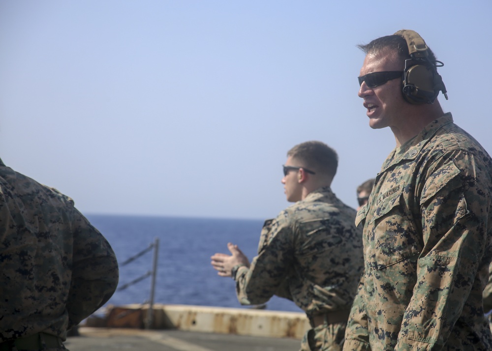 26th MEU holds pistol qual aboard USS New York