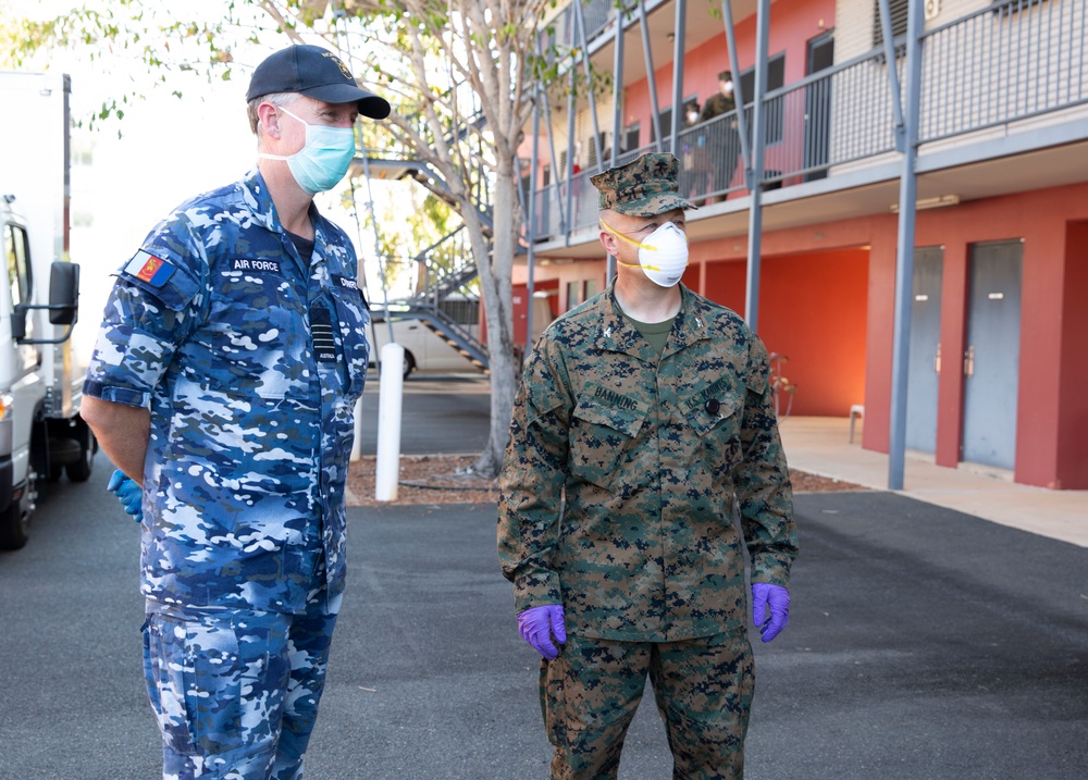 MRF-D commander tours quarantine spaces