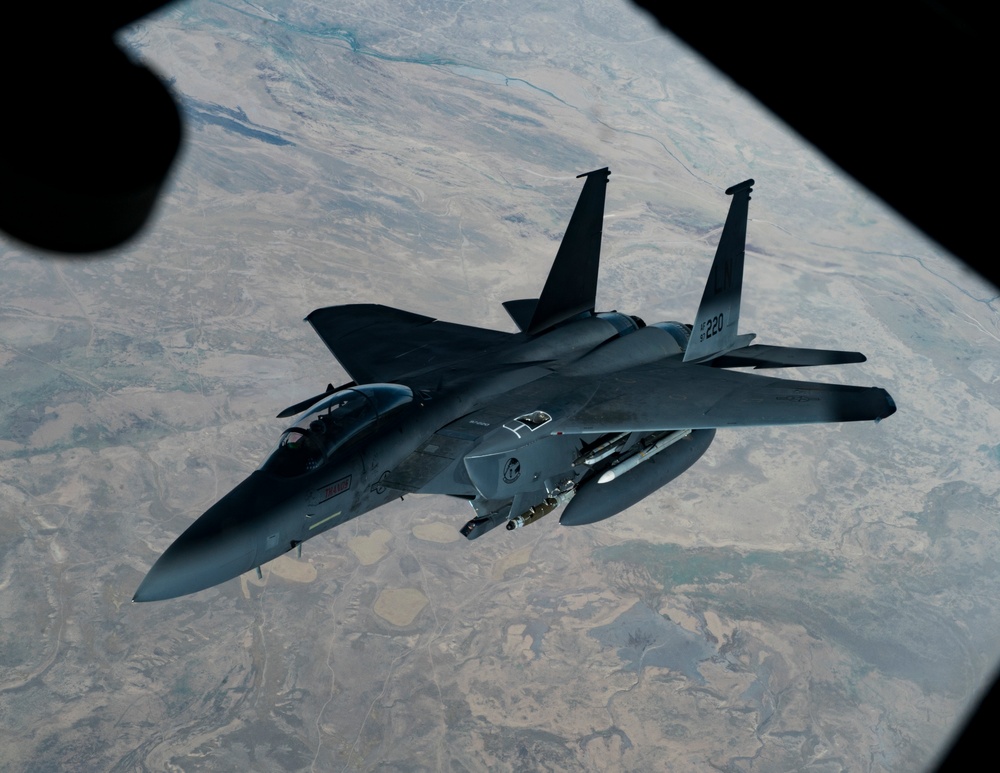 28th EARS refuels F-15's