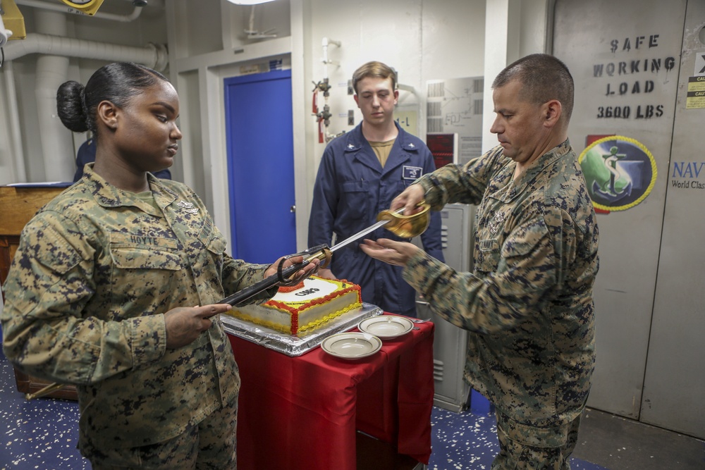 Marines, Sailors celebrate 122nd Hospital Corps Birthday aboard USS Bataan