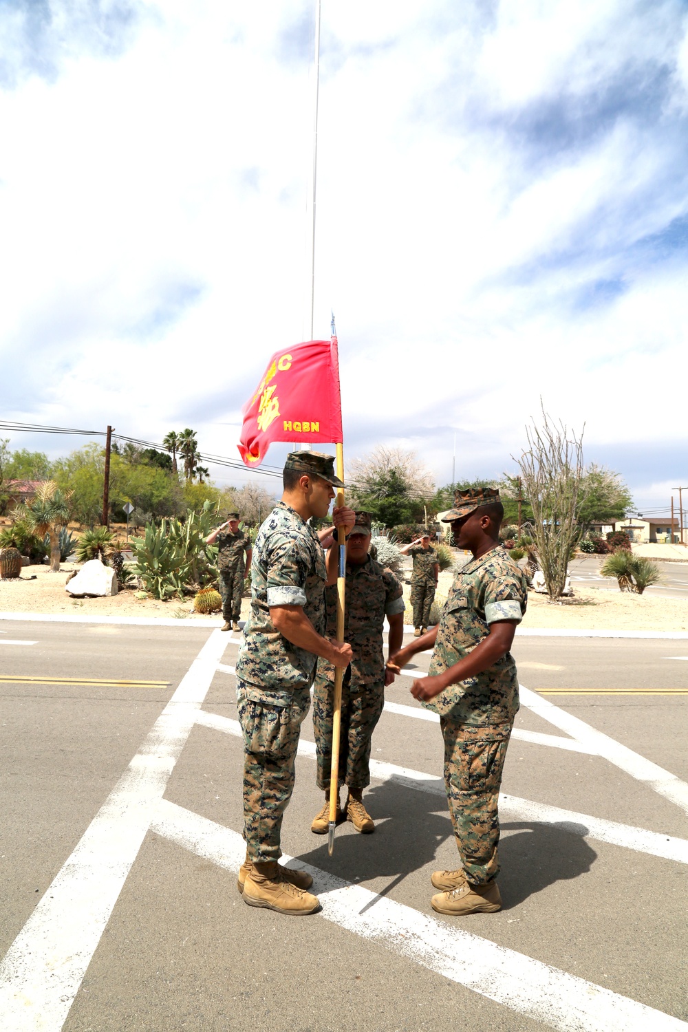 MCLB Barstow Headquarters Company change of command ceremony