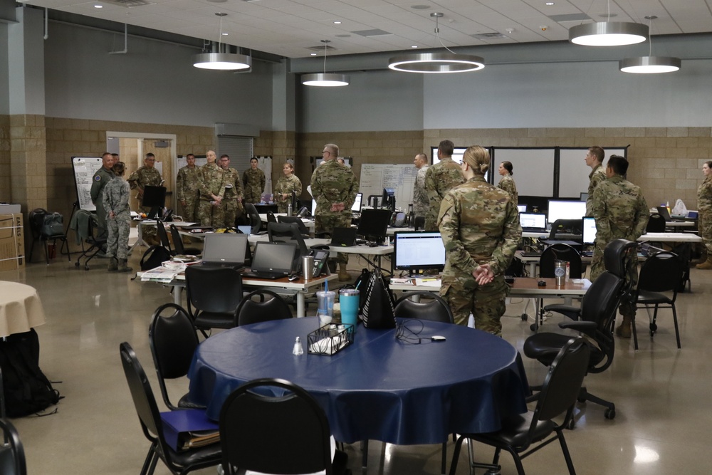 Iowa National Guard leadership visit Task Force West and 185th Air Refueling Wing