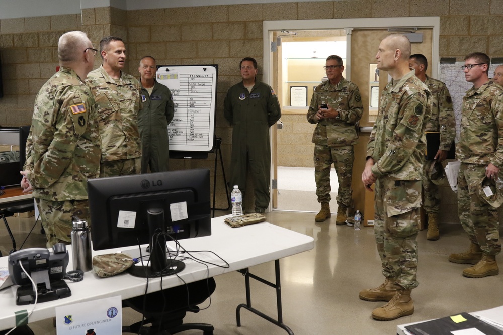 Iowa National Guard leadership visit Task Force West and 185th Air Refueling Wing