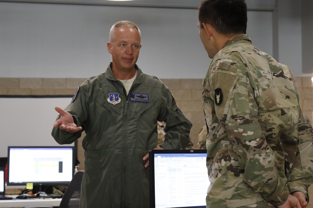 Iowa National Guard leadership visit Task Force West and 185th Air Refueling Wing