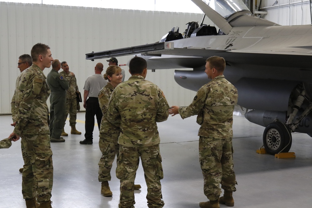 Iowa National Guard leadership visit Task Force West and 185th Air Refueling Wing